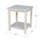 International Concepts Rectangle Solano End Table, 22 W, 21 L, 25 in H, Wood, Unfinished OT-6E - alternate 3